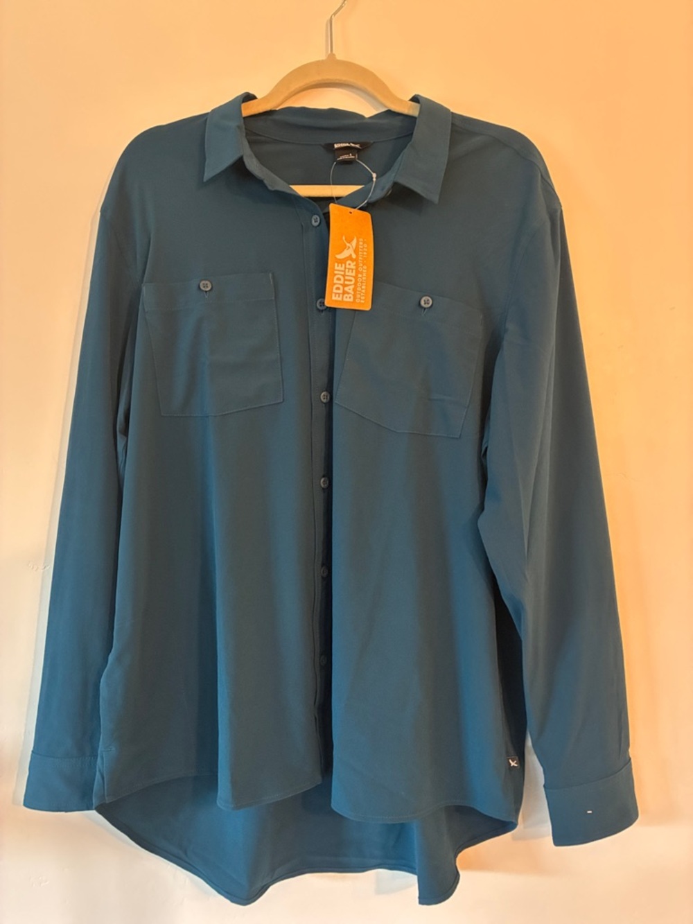 Eddie Bauer Deep Teal Button-Up Shirt